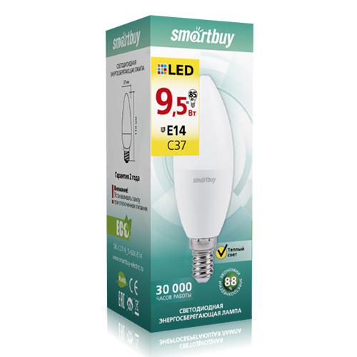 ������������ ����� Smartbuy-C37-9,5W/3000/E14