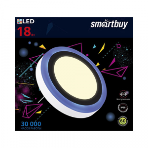 ��������� (LED) ���������� ���� � ���������� DLB Smartbuy-18w/3000K+B/IP20